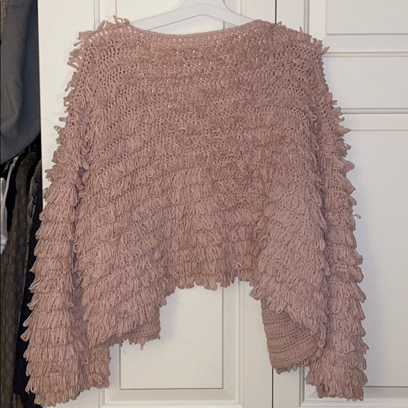 Pink Fringe Sweater - Picture 3 of 3